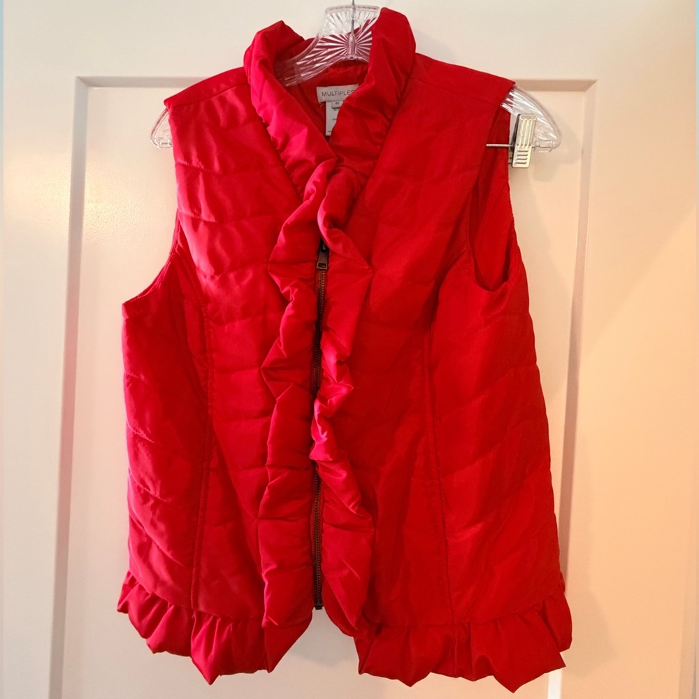Multiples Red Ruffle Vest - Picture 4 of 4